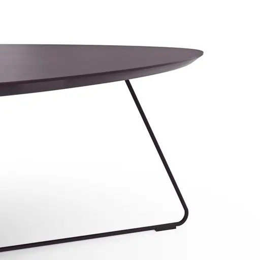 Couchtisch Fano - LBH ca. 96x86x38 cm, Fenix, Aubergine