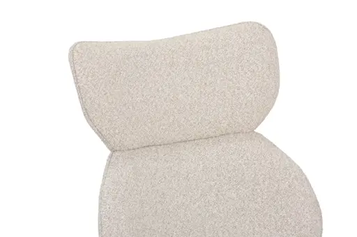 Stuhl MIRNA - drehbar, Stoff, Beige