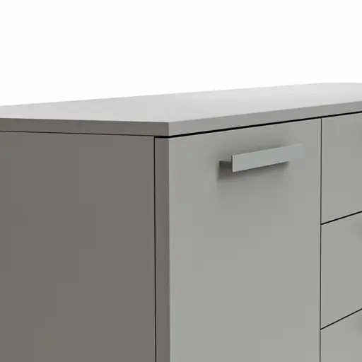 Kommode Viana - Holzwerkstoff, Steingrau