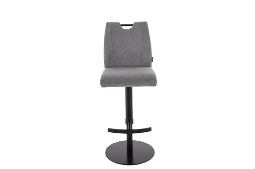 Barhocker MICHI - höhenverstellbar, Stoff, Grau