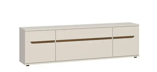 TV-Lowboard - B ca. 180 cm, Kaschmir, Nussbaum Nachbildung