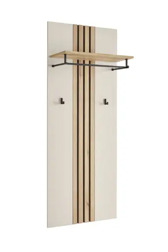 Garderobenpaneel - B ca. 60 cm, Kaschmir, Evoke Eiche Nachbildung