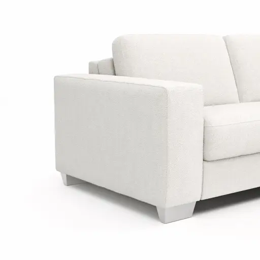 Sofa Nuoro - 2,5-Sitzer inkl. Schlaffunktion, Armlehne breit, Stoff, Natur