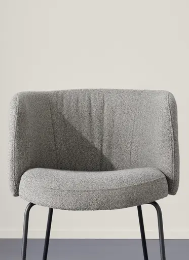 Armlehnstuhl Milana - Stoff, Grau