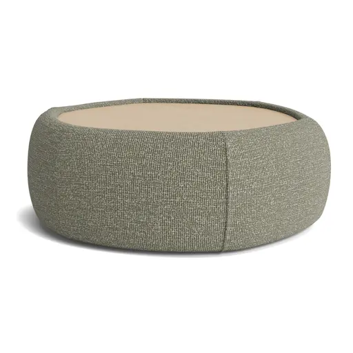 Hocker Serava/Honey - Large, mit Platte, Stoff, Olivgrün