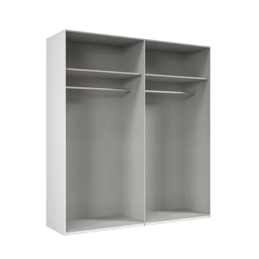 Drehtürenschrank- B ca. 200 cm, Weiß