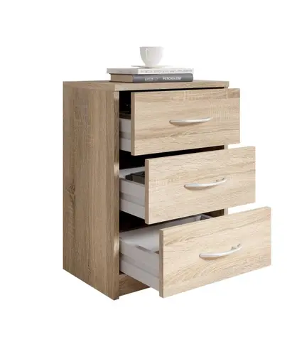 Nachtkommode - Eiche Dekor