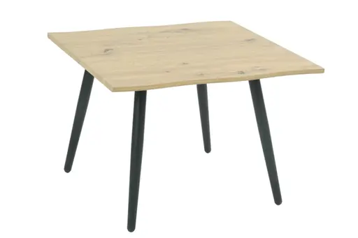 Couchtisch - LB ca. 60x60 cm, Artisan Eiche Nachbildung, Schwarz, Baumkante