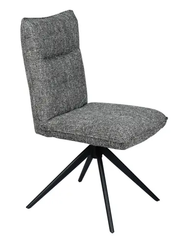 Stuhl MARCIA - drehbar, Stoff, Grau