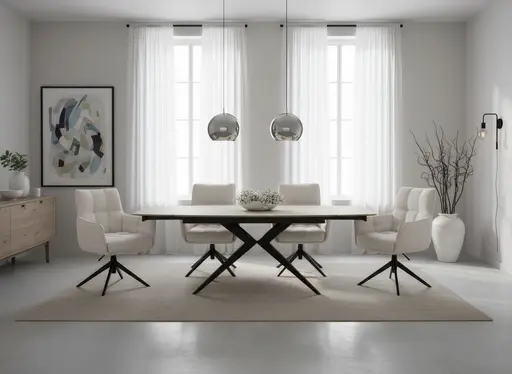 Armlehnstuhl - drehbar, höhenverstellbar, Webstoff, Beige