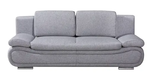 Querschläfer - Schlaffunktion mit Bettkasten, Armlehne verstellbar, Stoff, Grau