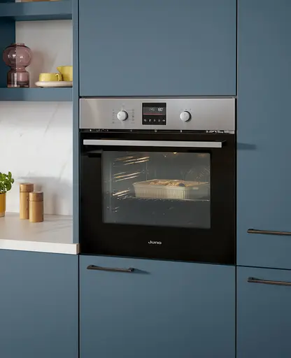 Inselküche 51.230 13 525, Stahlblau matt