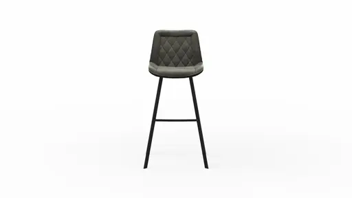 Barhocker Wesley - Stoff, Graphit