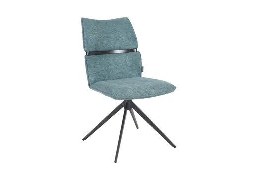 Stuhl MARJA - drehbar, Stoff, Türkis