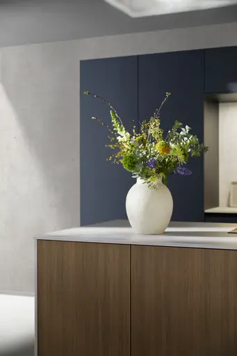 Inselküche 51.230 CO 1V2 525, Rillenoptik Eiche dunkel