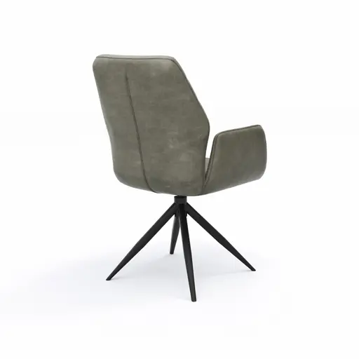 Armlehnstuhl Dalyan - drehbar, Stoff, Grau