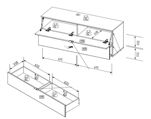 Unterteil - B ca. 140 cm, Kaschmir