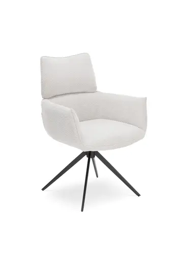 Armlehnstuhl MARGIT - drehbar, Stoff, Silberfarben