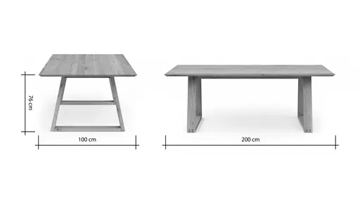 Esstisch Belfast - LB ca. 200x100 cm, Eiche massiv, legno