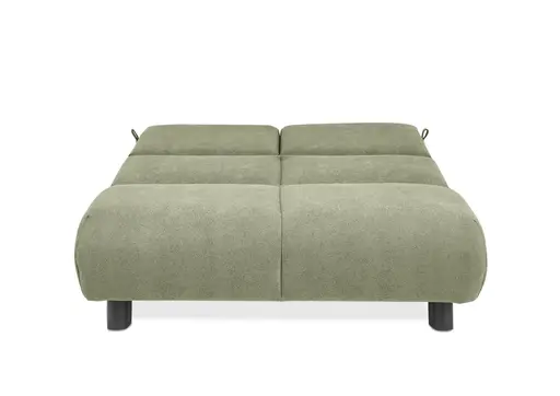  Faltsofa EBBY - 2-Sitzer ohne Armlehne, 140 cm inkl. Schlaffunktion/Relaxfunktion, Stoff, Grün