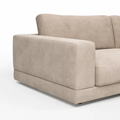 Sofa Juni - 3-Sitzer, Cord, Taupe
