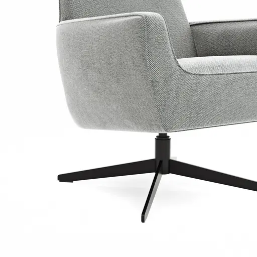 Drehsessel Matina - Größe L, Stoff, Hellgrau