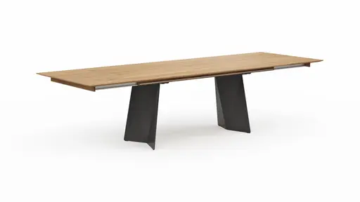 Esstisch 3100 - LB ca. 200x100 cm, beiseitig ausziehbar, Asteiche massiv, Geölt