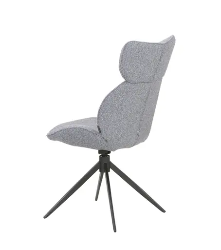 Stuhl MIRNA - drehbar, Stoff, Grau