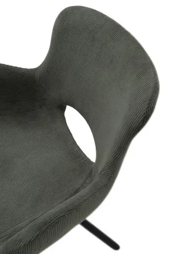 Armlehnstuhl - drehbar, Cord, Dunkelgrün