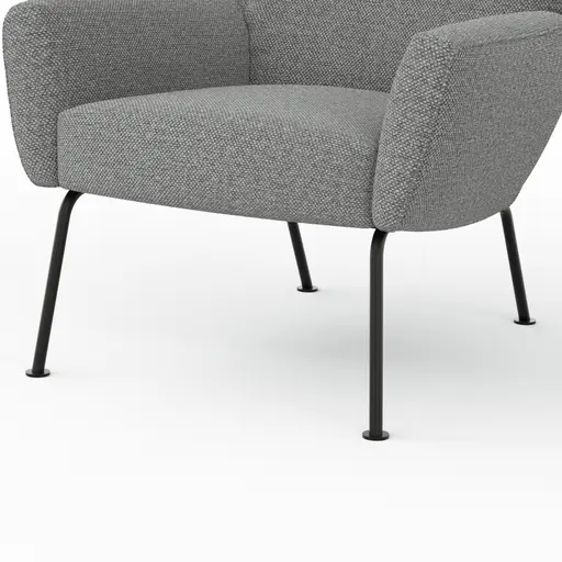 Sessel Maximilian - Stoff, Hellgrau