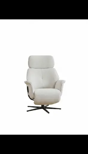 Fernsehsessel EM Fulda - Relaxfunktion teilmotorisch, Stoff, beige