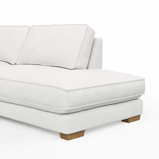 Ecksofa Fairbanks - 2,5-Sitzer mit Ecke rechts, Stoff, Natur
