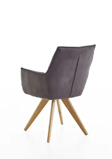 Armlehnstuhl - Stoff, Anthrazit, drehbar