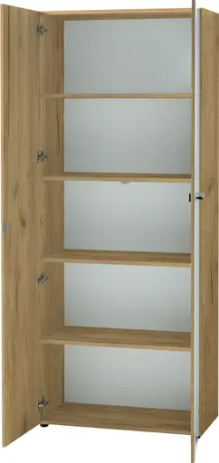 Aktenschrank GWEN - B ca. 80 cm, Eiche Nachbildung, Weiß