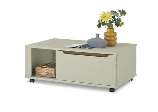 Couchtisch - LB ca. 110x65 cm, Kaschmir, Nussbaum Nachbildung