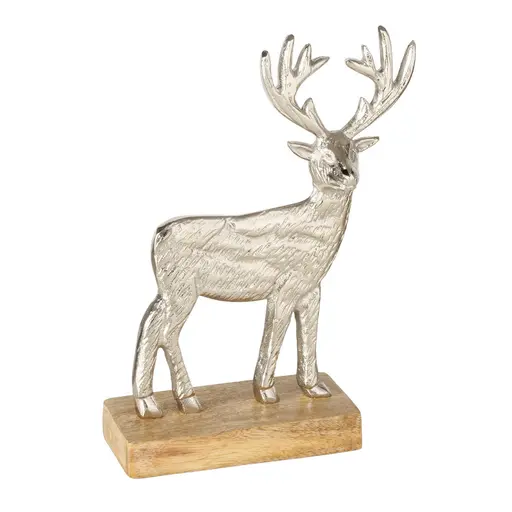 Deko-Hirsch -  BHT ca. 16x22x6 cm, Silber