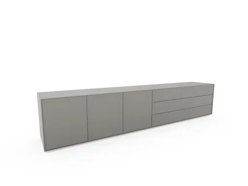 Lowboard Casello - BHT ca.270x56x47 cm, Lack Matt, Kristallgrau