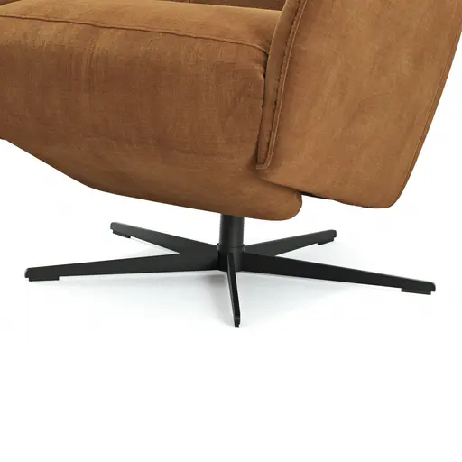 Relaxsessel Clemens - Größe M, inkl. Relaxfunktion (motorisch), Kopfstütze, Stoff,  Gold