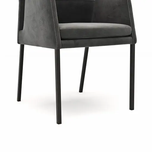 Armlehnstuhl Carry - Stoff, Anthrazit