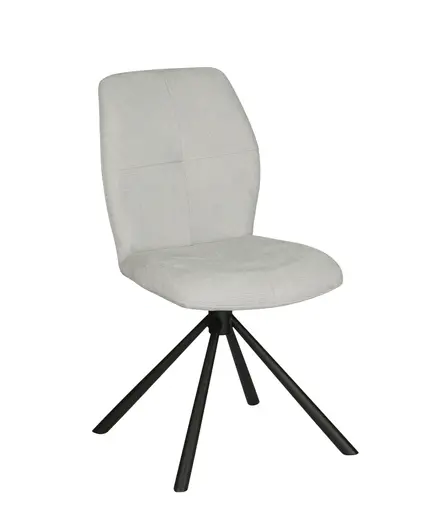 Stuhl MANOA - drehbar, Stoff, Silber