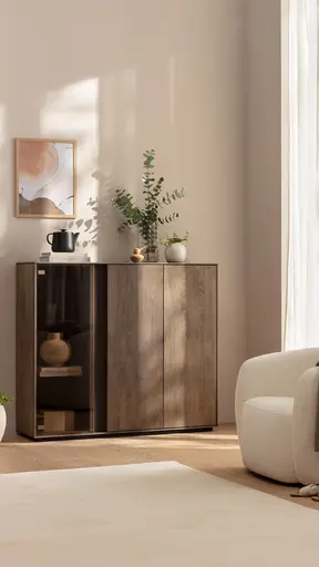 Highboard Saratoga - Buche massiv, silbergrau geölt