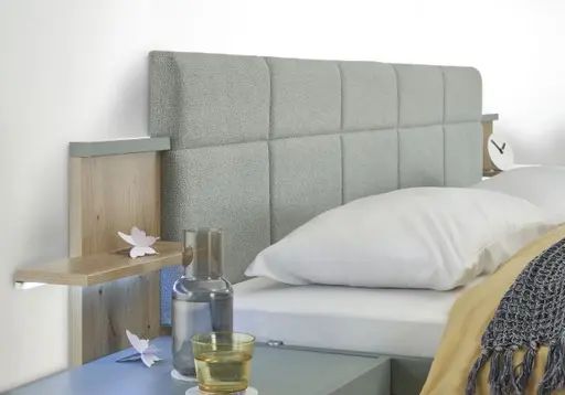 Battanlage ROMANA- Liegefläche ca. 180x200 cm, Eiche Dekor, Salbei