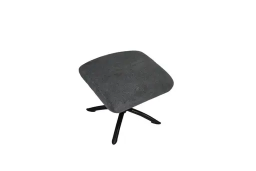 TV-Sessel MORTON mit Hocker - drehbar, Stoff, Grau