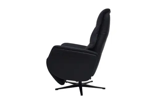 TV-Sessel MAREK - drehbar, Relaxfunktion, Kopfteilverstellung, Leder, Schwarz