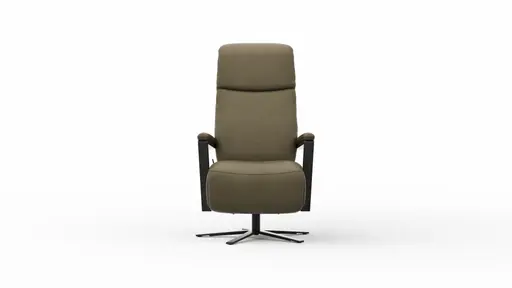  Drehsessel Enno Lazyline - Größe M inkl. Relaxfunktion, Leder Olive