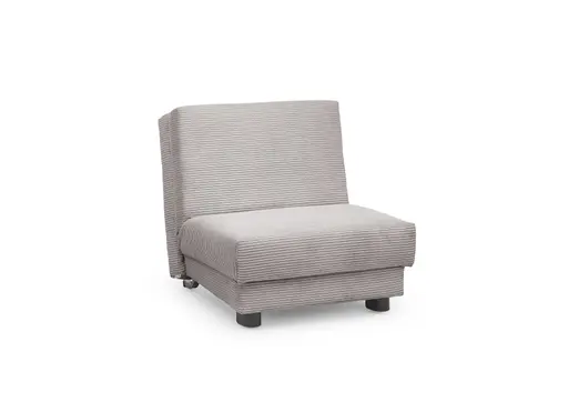  Faltsessel Easy Optik A - ohne Armlehnen inkl. Schlaffunktion, Cord, Hellgrau