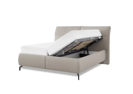 Polsterbett - Liegefläche ca. 180x200 cm, Stoff, Grau