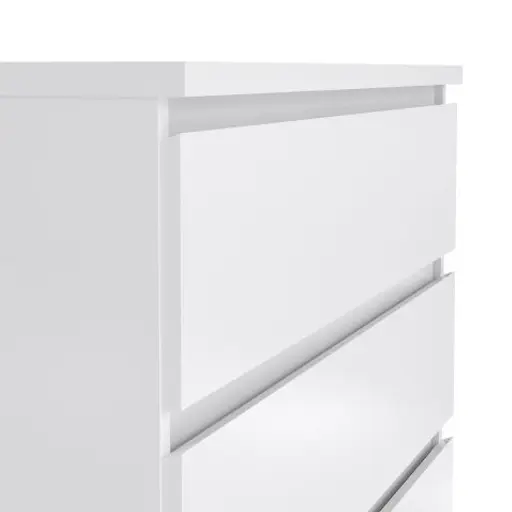 Kommode - B ca. 77 cm, Weiß Hochglanz