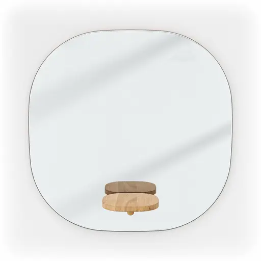 Spiegel Signe - ca. 75x75 cm, Parsolglas, Eiche