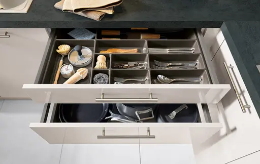 U-Küche 51.160 4 525, Sandgrau hochglanz